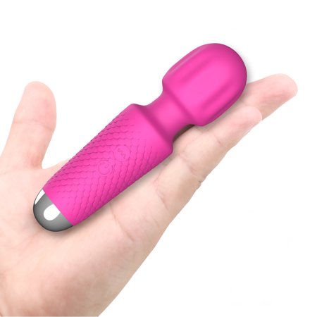 CHARMING Upgraded Personal 10 Patterns Vibrating Mini Back Massager - Small Handheld Vibration Massager - Men & Women - Perfect for Tension Relief, Muscle, Soreness, Recovery-Pink 4.88*1.29in