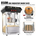 thumbnail image 4 of KFFKFF Popcorn Creator, 850W Corn Popping Device, 8 Oz Container Produces 48 Servings Each Cycle, Tabletop Corn Popper with Reinforced Glass, Comes with 4 Ladles, Cinema Inspired Design, Black, 4 of 9