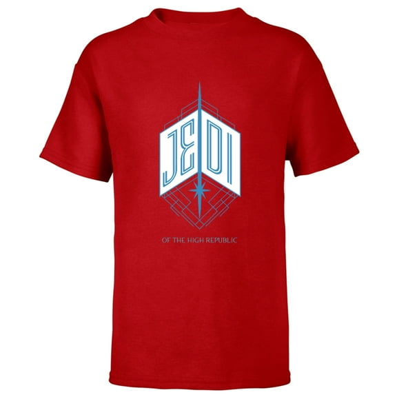 Star Wars The High Republic Jedi Emblem - Short Sleeve T-Shirt for Kids – Customized-Red