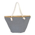 thumbnail image 1 of Women Beach Bag Rope Handle Large Capacity Foldable Canvas Colorful Strip Female Shopping Tote Handbag Daily Use, 1 of 10