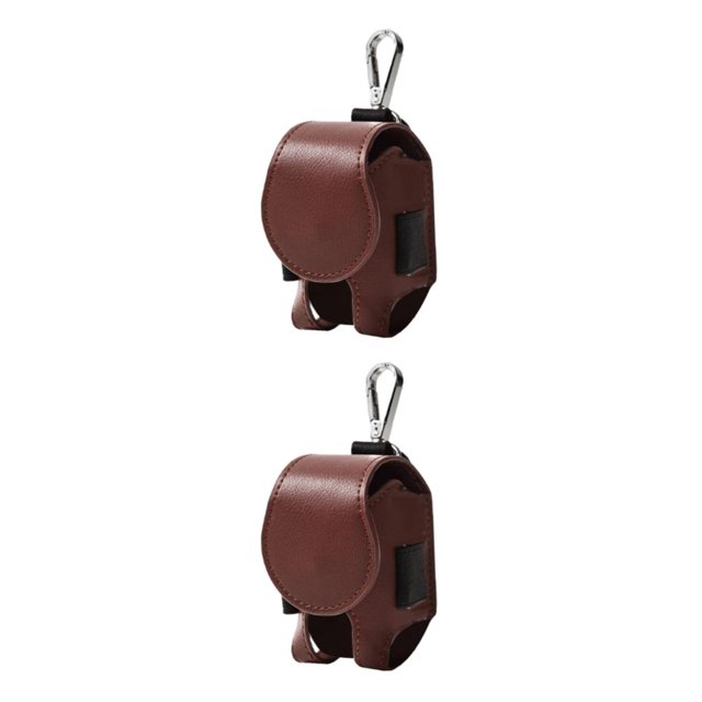 maskred Small Portable and Waterproof Golf Ball Carry Bag Conveniently Golf Balls Anywhere Upgrade Brown 2Set