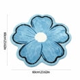 thumbnail image 3 of Linnome Flower Shape Bathroom Floor Mat Soft Highly Absorbent Antiskid Bath Rug Decorative 23.62x23.62 Inch, 3 of 6