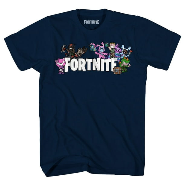 Fortnite Character Tshirtideas Fortnite Fortnite Shirt Boys Multi Character And Game Logo Licensed T Shirt Walmart Com Walmart Com