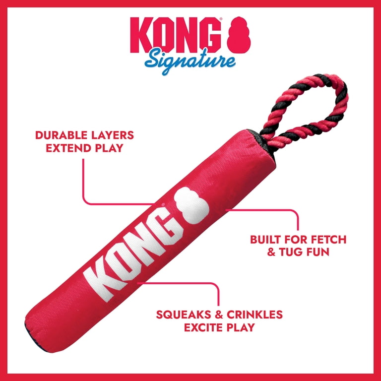 KONG Signature Stick with Rope Dog Toy, Medium photo 2