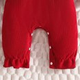 thumbnail image 4 of 9-12 Months Infant Girl Outfit Preemie Newborn Baby Girl Clothes Infant Romper Onepiece Fall Winter Outfits Gifts for Girls 3 6 9 12 18 Months Cute Romper Set,Red, 4 of 6