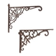 thumbnail image 3 of Antique Vintage Style Heavy Duty Cast Iron Shelf Bracket Wall Mounted S, 3 of 9