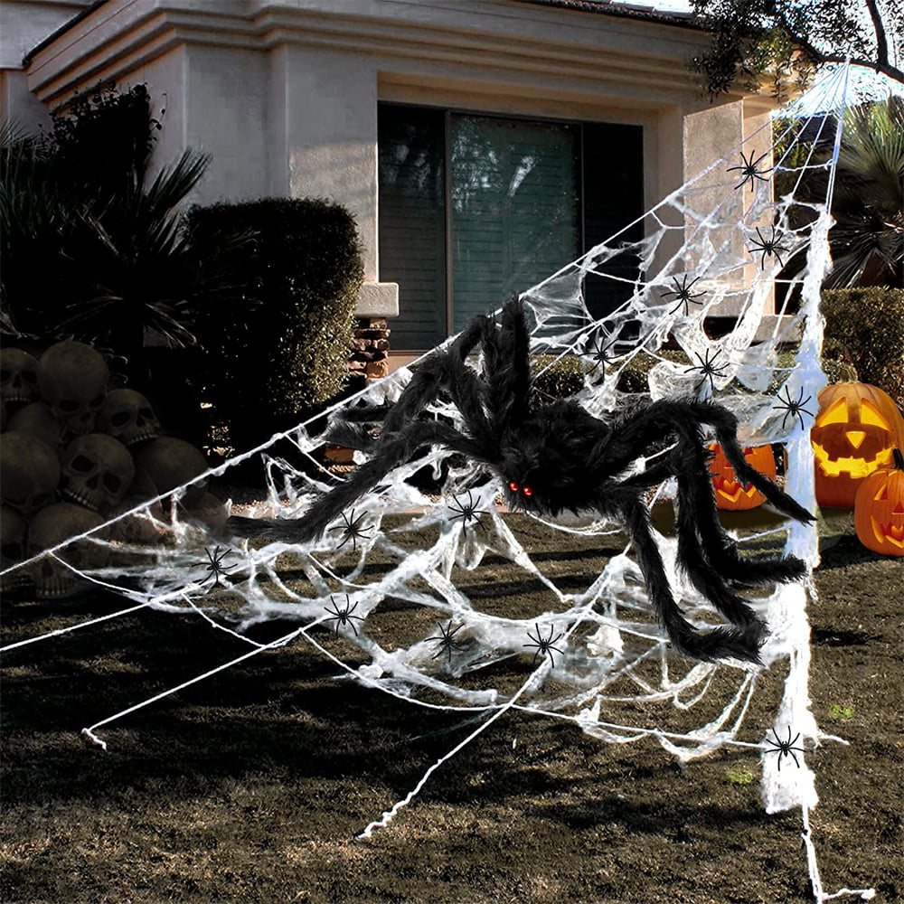 Halloween Giant Spider Web Rope Decor Cobweb Haunted House Party Decoration US