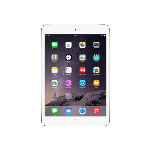 Apple Ipad Mini 3 Wi Fi Cellular 3rd Generation Tablet 16 Gb 7 9 Ips 48 X 1536 3g 4g Lte Gold Walmart Com Walmart Com