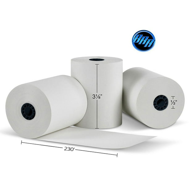 3 1 8 x 230 thermal paper roll 25 pack thermal paper roll 3 1 8' x 230