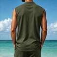 thumbnail image 6 of Mens Athletic Sports Sleeveless Tank Tops V-Neck with Pocket Workout Shirt Beach Swim Tee Fathers Gift, 6 of 8