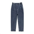 thumbnail image 4 of Aofany Women's High Waisted Jeans Fashion Leisure Plush And Thick Winter Straight Denim Pants Pencil Trousers, 4 of 6