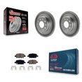 thumbnail image 1 of Transit Auto Rear Coated Disc Brake Rotors and Ceramic Pads Kit for Car 2016-2022 Chevrolet Malibu with Manual Parking KGC-101697, 1 of 11