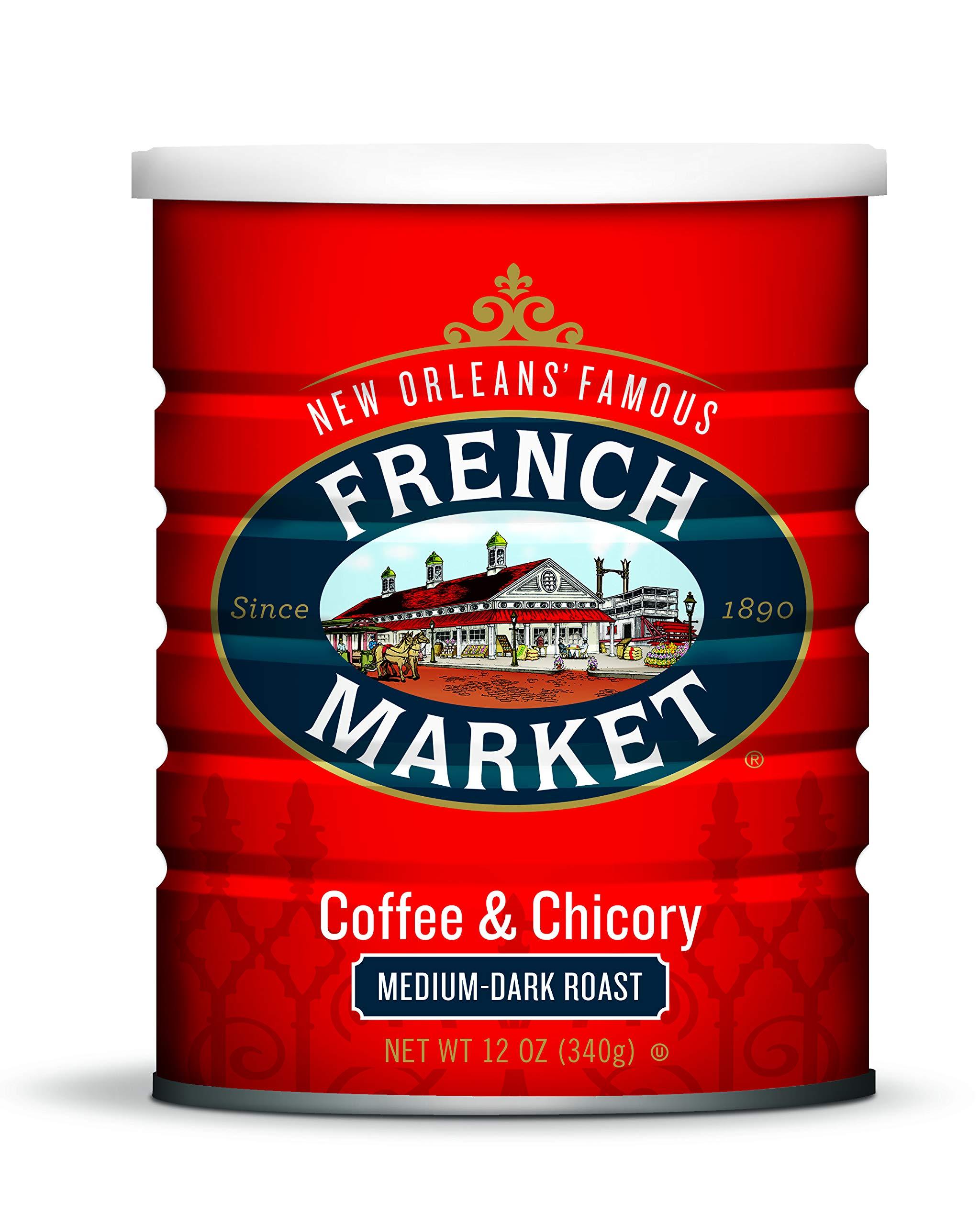 French Market Coffee, Coffee and Chicory, MediumDark Roast Ground