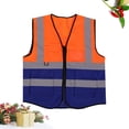 thumbnail image 3 of Chaleco reflectante de alta visibilidad, chaleco de seguridad ligero para trabajo, seguridad, emergencias, voluntarios, tráfico, construcción, saneamiento (naranja), 3 of 7