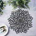 thumbnail image 4 of BalsaCircle 6 Black Round 15" Dahlia Floral Vinyl PLacemats Wedding Party Decor, 4 of 8