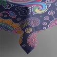 thumbnail image 3 of Multicolor Ethnic Paisley Pattern Rectangle Tablecloth 60"x84",Waterproof Polyester Rectangle Table Cloth, Wipeable Spillproof Polyester Tablecloth for Dining, Camping, Indoor and Outdoor, 3 of 5