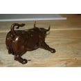 thumbnail image 5 of Wall Street Bull Large Bronze Statue - Premium and Sophisticated Decorative Sculpture, Bold & Iconic Charging Bull Art Piece for Home, Office Decor, 12"L x 6"W x 7.5"H, 5 of 12