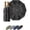 A-Black, variant on Large 45/50 Inch Rain Cats Windproof Umbrella, 10 Reinforced Fiberglass Ribs Automatic Compact Folding Travel Umbrella, Waterproof Thick Fabric with Ergonomic Wooden Handle