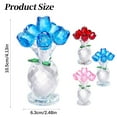 thumbnail image 3 of Rose Crystal Flower Figurine with Vase | Glass Rose Gift for Women, Wife, Girlfriend, Mom | Perfect for Valentine's Day, Birthdays, Anniversaries, and Home Decoration, Pink, 3 of 9