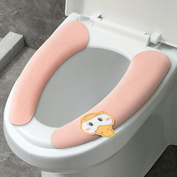 Giyblacko Toilet MatSoft Bathroom Padded Toilet Seat Stretchable Fibres Easy To Fit Cushioned Cover Comfortable And Washable Toilet Seat
