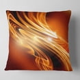thumbnail image 2 of Designart Golden Abstract Fractal Design - Abstract Throw Pillow - 16x16, 2 of 5