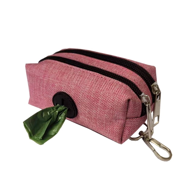 Dispensador portátil Billuyoard para residuos de perros Doble acceso Rosa