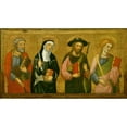 thumbnail image 3 of Pere Serra 18x12 Black Modern Framed Museum Art Print Titled - Saint Peter, Saint Claire, Saint James the Great and Saint John the Evangelist (ca 1385), 3 of 5