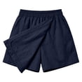 thumbnail image 4 of Only Moment Women's Casual Skort with Shorts Polyurethane Fiber Solid Basic Versatile Stretchy Flared Pleated Skater Mini Skirts Skorts for Wowomen Navy,M, 4 of 4
