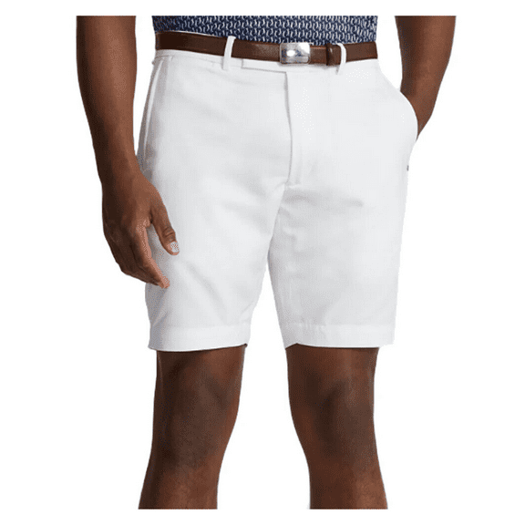 Polo Ralph Lauren Men's 8 Inch Straight Fit Flat Front Casual Shorts White 38