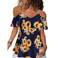 thumbnail image 1 of DYMADE Haut à Bretelles Spaghetti Imprimé Tournesol pour Femmes, 1 of 4