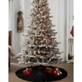 thumbnail image 4 of Black Christmas Tree Skirt 36 Inches Large Christmas Skirt Tree, Pure Black Solid Color Simple Minimalism Art Tree Skirt Christmas Decorations for Fireplace Party Holidays Indoor Outdoor, 4 of 7
