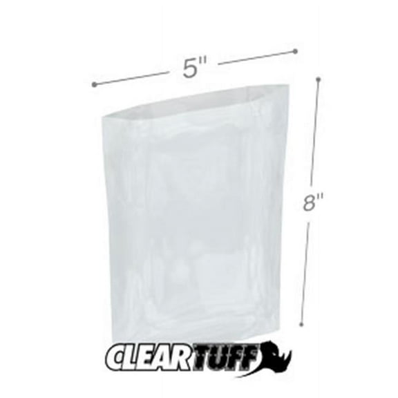 International Plastics PB30508 5 x 8 in. Clear Poly Bags, 0.003 Gauge - Case of 1000
