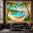 thumbnail image 6 of Tropical Beach and Hammock Tapestry, 6 of 7