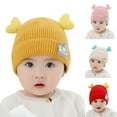 thumbnail image 4 of Baby Winter Hat Kids Windproof Thick Warm Ski Beanie Girls Hood Knitted Cycling Thermal Earflap Adjustable Hat Toddler Boys Animal Soft Scarf Caps, 4 of 4