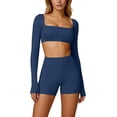 thumbnail image 7 of Dianli Two Piece Yoga Set Elastic Fitness Pants and Top Stretch Quick Dry Workout Sports Set Comfortable Breathable Activewear for Women Gym Running Home Training Athleisure, 7 of 7