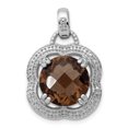 thumbnail image 1 of Pendentif en Argent 925 Plaqué Rhodium Quartz Fumé, 1 of 2