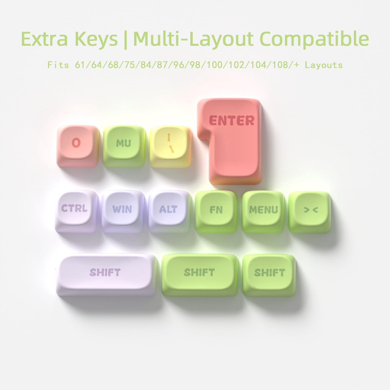 Candy House Keycaps 121 Keys PBT Material MOA Profile DYE-SUB For MX Switch Wooting Mechanical Keyboard Keycaps ISO ANSI Layout