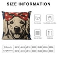 thumbnail image 5 of YINGXI Pillow Covers Throw Pillowcase Cushion Case Dog Decorations for Sofa Couch 20x20in, 5 of 5