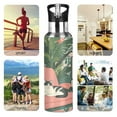 thumbnail image 7 of Yayeee 33oz Insulated Water Bottle Double Wall Stainless Steel with Flip Straw Lid, Pink and White Cat, 7 of 7