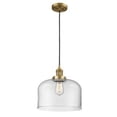 thumbnail image 5 of 201C-BAB-G74-L-Innovations Lighting-X-Large Bell-1 Light Mini Pendant in Industrial Style-12 Inches Wide by 8 Inches High   Black Antique Brass Finish, 5 of 7