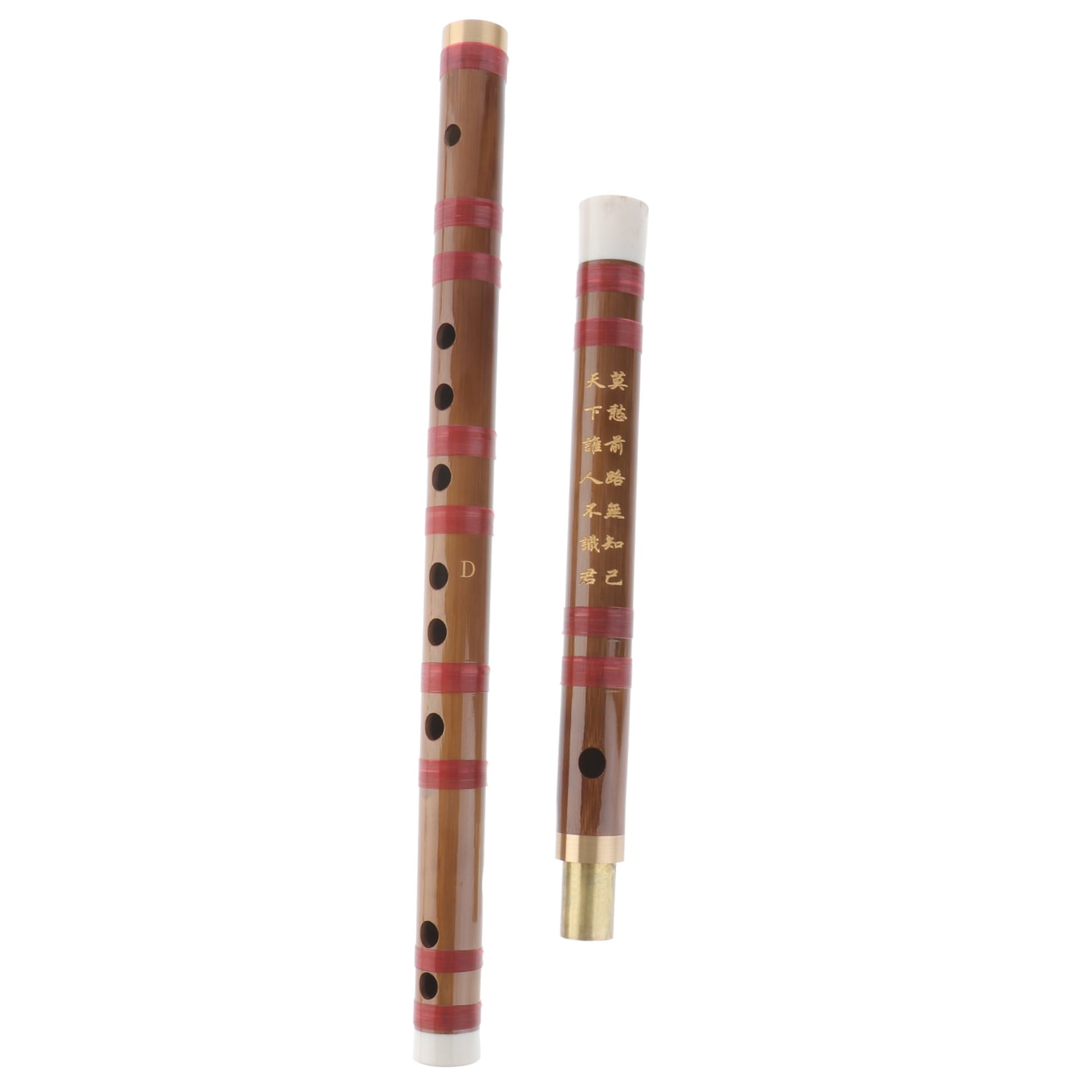 BRIGHTFUFU 1 Pc Cylindrical Bamboo Flute Chinese Instrument for Beginners with Professional Tone Holes