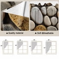 thumbnail image 5 of Stones Swag Valances for Windows 2 Pack, Kitchen Window Curtains 36 Inch Length, Gravel Rock Cobblestone Natural Pattern Art Privacy Swag Curtains for Living Room/Bathroom with Rod Pocket 36"x36", 5 of 8
