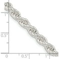 thumbnail image 2 of Sterling Silver 5mm Solid Rope Chain (20 X 5) Made In Italy qdr100-20, 2 of 5