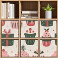 thumbnail image 4 of Collapsible Oxford Fabric Storage Cubes with Handles, Large Mid Foldable Oxford Cloth Bins Set of 2/6, Closet Organizers for Shelves Clothes Home Kitchen Toy - Snow Cake Gift Christmas-2, 4 of 7