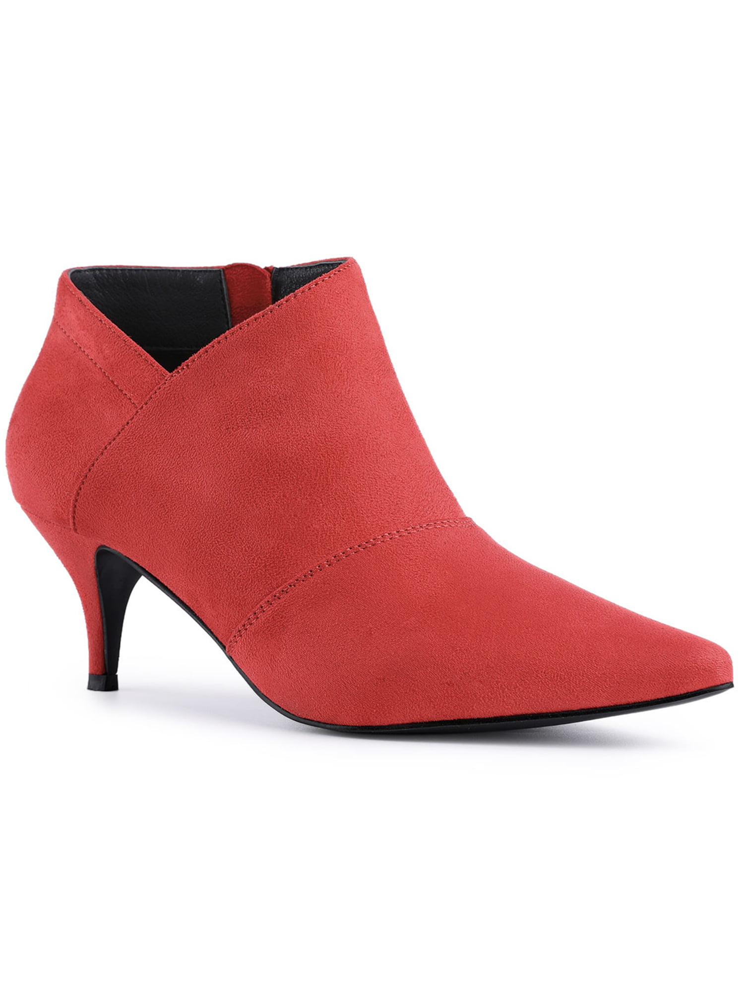 Ladies Faux Suede Round Toe Slip On Platform High Heel Stiletto Party Evening Court Shoes Size 2-7