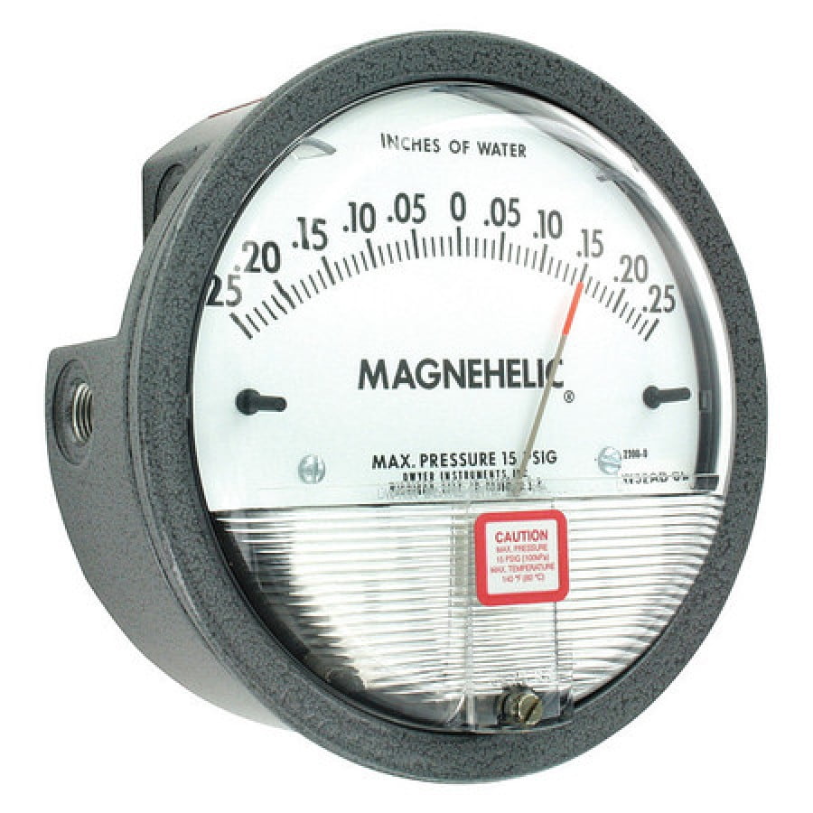 DWYER INSTRUMENTS 23000 Dwyer Magnehelic Pressure Gauge,0.25In to 0 to