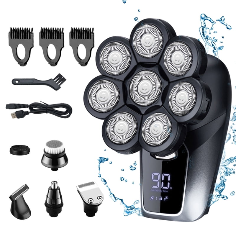 BESTYO Upgrade 6 in 1 Electric Razor Bald Head Shaver for Men IPX6