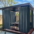 thumbnail image 4 of IMossad 52x84in Waterproof Outdoor Sheer Curtain, Patio Gazebo Transparent Mesh Panel for Porch, Balcony, Garden, and Window Decoration, 4 of 6