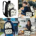 thumbnail image 2 of Yspwyqan Cute Panda Backpack Set for Primary Elementary, Kids Backpack Set with Lunch Box and Pencil Case, 17" Double Zip Adjustable Straps Bags for Back to School Gifts, 2 of 7