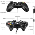 thumbnail image 2 of Controller for Xbox 360, Gamepad Joystick with Wired USB Controller for Microsoft Xbox 360 PC Windows 7/8/10/XP, 2 of 5